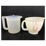 Vintage Tupperware measuring bowl & pitcher