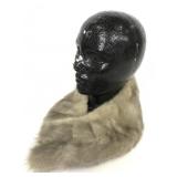 Vintage genuine fur collar wrap scarf