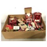 Lot of assorted Christmas ornaments and bows