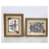 Hummingbird & Teddy Bears wood framed prints