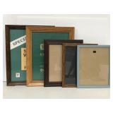 Lot of 5 assorted wood picture frames