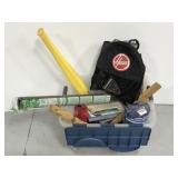 Large lot of assorted items in tote