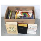Box of assorted books