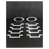 Lot of 8 bar drawer pulls & 2 oval drawer pulls