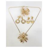 Gold tone jewelry collection
