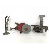 Lot of 3 Workbench clamp on tools