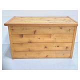 Wood plank storage trunk