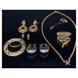 Vintage gold tone jewelry collection