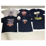 Detroit Tigers and U of M T-shirts, hat, & wallet