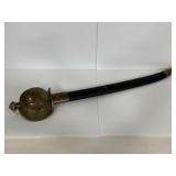 Pirate sword & sheath w/ carved brass detail