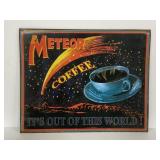 Meteor Coffee vintage style metal sign
