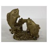 Vintage small solid brass fish figure