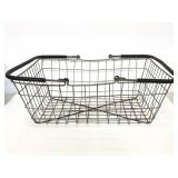 Vintage wire metal shopping basket