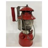 Vintage Coleman red camp lantern w/ handle