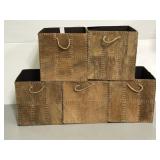 Five new IKEA storage bins with tags