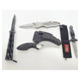 Pocket lnife and three assorted style blades