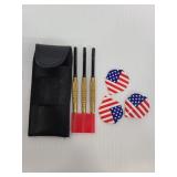 Set of metal tip darts with case