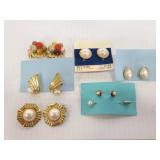 Vintage pierced and clip on earrings