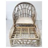 Vintage twig/ branch outdoor chair & ottoman