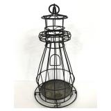 Metal light house cage candle lantern