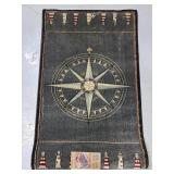 Contours lighthouse compass rug