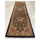 Charisma navy medallion runner rug