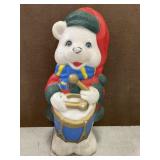 Vintage plastic blow mold Christmas bear