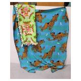 Scooby doo & Strawberry shortcake throws