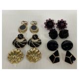 Collection of funky vintage 1980s earrings