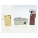 Three vintage lighters