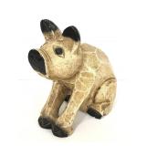 Folk art carved piggy