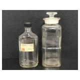 Lot of 2 antique pharmacy bottles