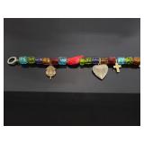 Glass bead cha5m bracelet