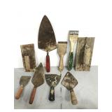 Container of nine assorted drywall home tools