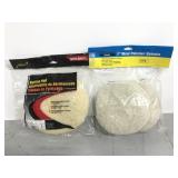 Two unopened bags of buffering pads