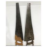 Two crosscut hand saws with 26in blades
