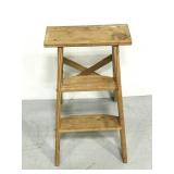 Wooden collapsible work step stool