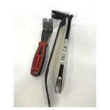 Three assorted pry bars of different styles