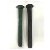 Two metal 6.5in outdoor stakes