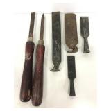 Six piece vintage chisel set