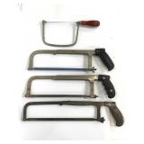 Lot of 4 assorted hand saws