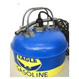 Eagle Gasoline can converted ceiling lamp