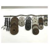 1 inch EZ curl and dumbbell weight set
