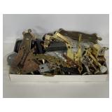 Lot of new & vintage door hinges & hardware
