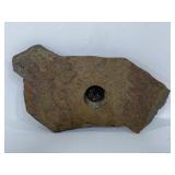 Cut stone flower frog pond piece