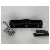Swingline stapler, hole punch, & stamp