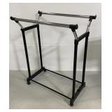 Rolling adjustable clothing rack