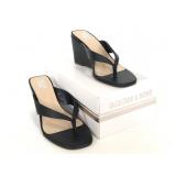 Bleecker & Bond black platform flip flops