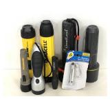 Lot of eight assorted flashlights