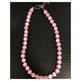 Vintage pink beaded necklace
